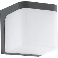 Eglo JORBA, Lámpara de pared para exteriores, color antracita, plástico, IP44, Clase I, luz blanca
