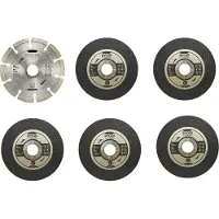 Ryobi Juego de discos de corte RAK6AGD1, para amoladoras angulares de 125 mm (de 6 piezas)
