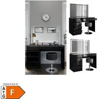 Vicco Tocador Sherry /Dorado 120 cm con espejo LED y taburete, Model 47714