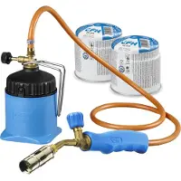 CFH Soplador de soldadura a gas LM3000 Incluido 2 cartuchos de gas