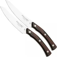 Due Cigni 2C910ZW Arne Line, juego de dos cuchillos para carne, madera de ziricote