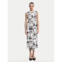 French Connection Atlantis Dori Crepe Dress Black/white Talla: 8 | Vestidos Midi Outlet | Mujer | Negro