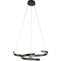 TRIO Lámpara colgante LED con diseño curvo, ideal para mesas de comedor grandes o como lámpara de salón sobre una mesa de centro