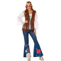 Atosa Disfraz De Mujer Hippie