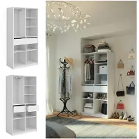 Vicco Armario Elmo Blanco 100 x 200 cm con 2 cajones, Model 50196
