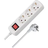 Brennenstuhl Regleta de enchufes triple con interruptor, color blanco