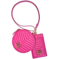 Pinko Necklace Mini Bag Chevron Fuchsia-antique Gold Talla: OS | Billeteras Outlet | Mujer | Amarillo