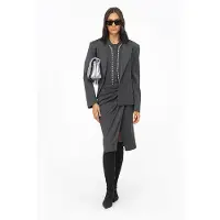 Pinko Gobots Skirt Ghost Grey Talla: 38 | Faldas Midi Outlet | Mujer | Gris