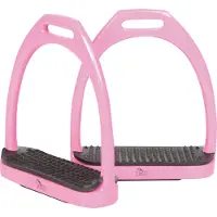 Jansen Estribos de aluminio para caballos, color rosa, 11 cm. Color: rosa, 11 cm