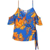 IZIA Top 'Fashion Look' azul real / naranja / mandarina