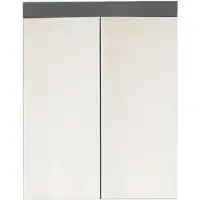 Trendteam . Espejo de baño Amanda, color gris agave, melamina. Modelo HG.TZ. Dimensiones: 60 x 77 x 17 cm