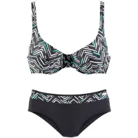LASCANA Bikini negro / blanco