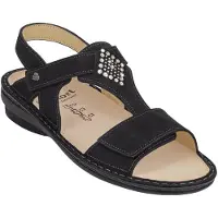 Finn Comfort Sandalias 'Sandalette Damen 02807 007099 Echtleder in schwarz' negro