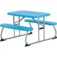 Lifetime Juego de picnic infantil "Kids" de Lifetime / Mesa de jardín para niños, color azul, 82,5 x 90 x 53,5 cm (ancho x profundidad x altura)