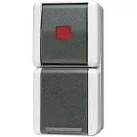JUNG 876KOW - Interruptor de palanca - - Rojo - Blanco - 250 V - 16 Hz - 75 mm - 58 mm