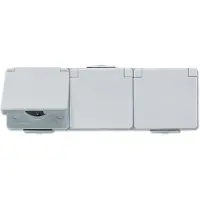 JUNG JG APWG WG 600: Enchufe Schuko de 3 enchufes, horizontal, 623W