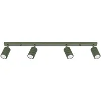 Sollux Lámpara de techo KARBON 4L, color verde oliva