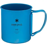 Snow Peak - Titanium Single Wall 450 Mug - Vaso size One Size, azul