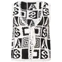 AllSaints Florence Waistcoat Black/chalk White Talla: M | Cárdigan Outlet | Mujer | Blanco