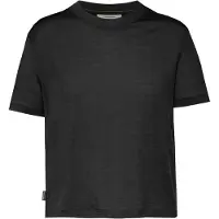 Icebreaker - Women's Merino 150 Tech Lite III S/S Crop Tee - Camiseta de merino size M, negro