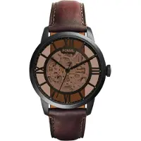 Fossil Reloj analógico marrón oscuro / antracita