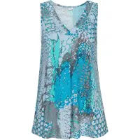 Buffalo Top azul oscuro / azul neon / gris / gris claro