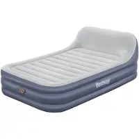 Bestway Colchón hinchable TriTech SleekFlow con cabecero y bomba de aire, tamaño Double XL/Hi, 226 x 152 x 84 cm