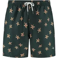 Shiwi Mike Swim Shorts 7 Inch Starfishes Green Leaf Mini Starfish Talla: S | Bañadores Outlet | Hombre | Verde