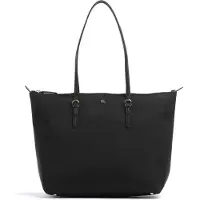 Ralph Lauren para mujer. 431916737002 Bolso tote Keaton mediano negro (OSFA), Casual, Nylon, outlet 2026.
