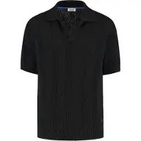 Shiwi Pitt Knitted Polo Solid Black Talla: L | Jerséis Outlet | Hombre | Negro