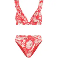 Shiwi Bobby Bikini Set Beach Day Red Hibiscus Beach Day Talla: 40 | Bikinis Outlet | Mujer | Rojo