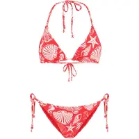 Shiwi Liz Bikini Set Beach Day Red Hibiscus Beach Day Talla: 42 | Bikinis Outlet | Mujer | Rojo