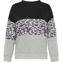 FELIPA Sudadera 'Fashion Look' gris / gris moteado / negro
