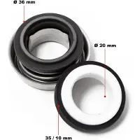 Wiltec Pieza de repuesto para bomba de piscina, junta de 1 pulgada, sistema de filtración de piscina de alto rendimiento, bomba de filtro con gran caudal, bomba de piscina robusta