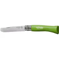 Opinel - Children's Knife No. 07 - Navaja size Blisterverpackung, verde/blanco