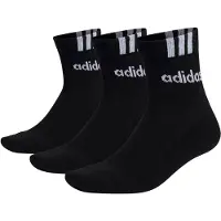 Adidas Calcetines 3-Stripes Linear Half-Crew Cushioned Socks 3 Pairs hombre - Negro - L