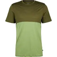 Stoic - MerinoChill MMXX. Göteborg Colorblock Tee - Camiseta de merino size 3XL, verde/oliva
