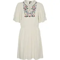 Vero Moda Vestido 'Sina' azul cielo / greige / verde oscuro / burdeos
