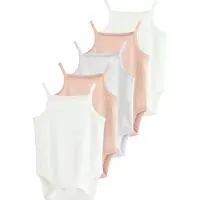Next Pijama entero/body rosa / blanco