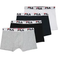 FILA Calzoncillo gris moteado / rojo vivo / negro / blanco