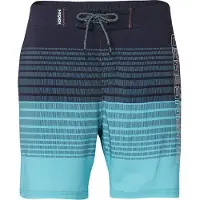 KOROSHI Bermudas turquesa / coral / negro / blanco