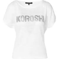 KOROSHI Camiseta negro / blanco