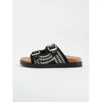KOROSHI Zapatos abiertos negro / blanco