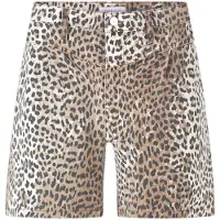 Rich & royal Leopard Print Denim Shorts Caffee Latte Talla: W27 | Pantalones Cortos Outlet | Mujer | Azul