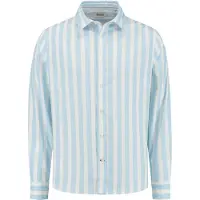 Shiwi Rick Long Sleeve Shirt Block Stripe Blue Cloud Block Stripes Talla: S | Camisas Casuales Outlet | Hombre | Azul