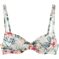 LASCANA Top de bikini crema / azul / verde oscuro / naranja oscuro / blanco