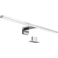 B.K.Licht Lámpara de espejo LED Mira, 60 cm de ancho, cromada, metal, 4000 K
