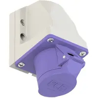 Pce Enchufe giratorio de 16A, 2 polos, 24V, color lila, grado de protección IP44
