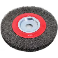 AWTOOLS Cepillo para limpieza de superficies , 250 mm, con vástago de 32 mm, con alambre crimpado