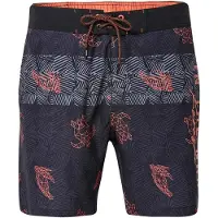 KOROSHI Bermudas gris / naranja / negro